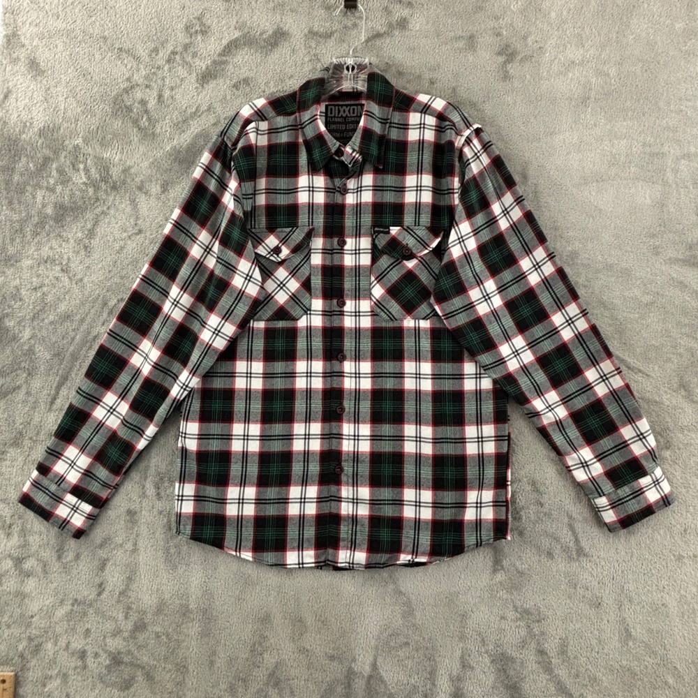 Dixxon Flannel Snap-On Tools Shirt Limited Edition Mens M Green Plaid‎ Button Up